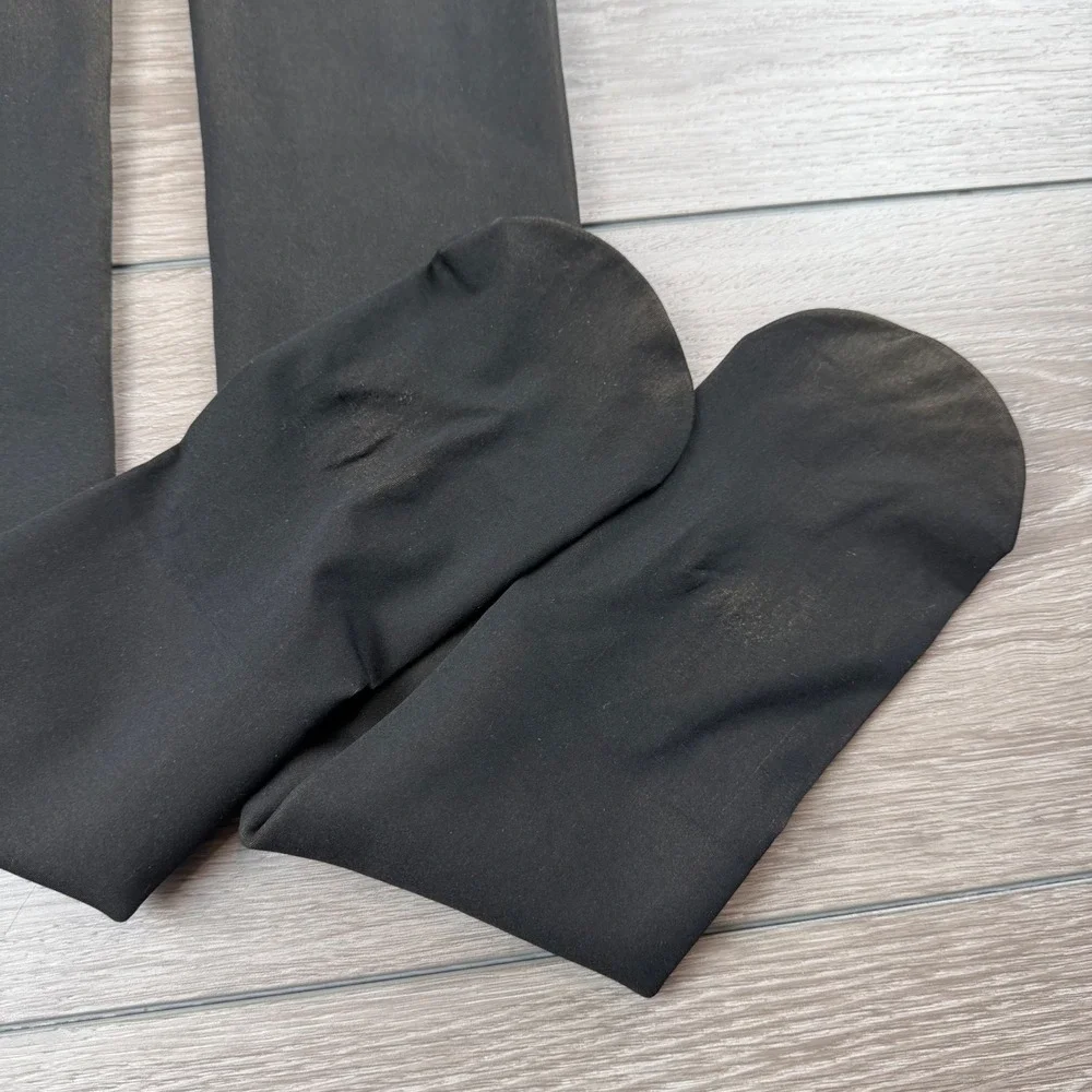 OEAK Womens Fleece Lined Tights High Waist Thermal Pantyhose Black 2XL
